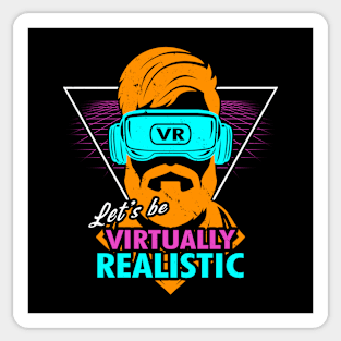 80's Retro Rad Virtual Reality Cool Saying Meme Sticker